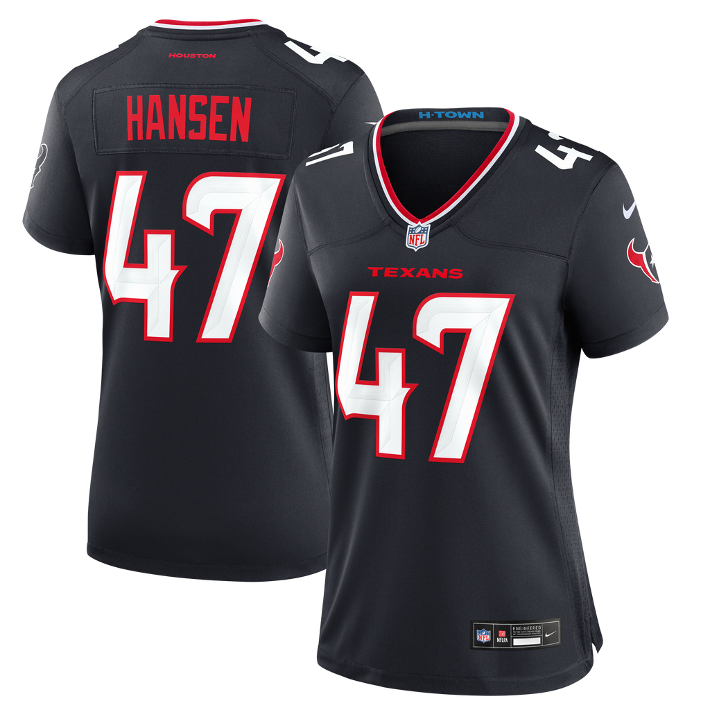 Women's Houston Texans Louis Hansen Nike Navy Team Game Jersey