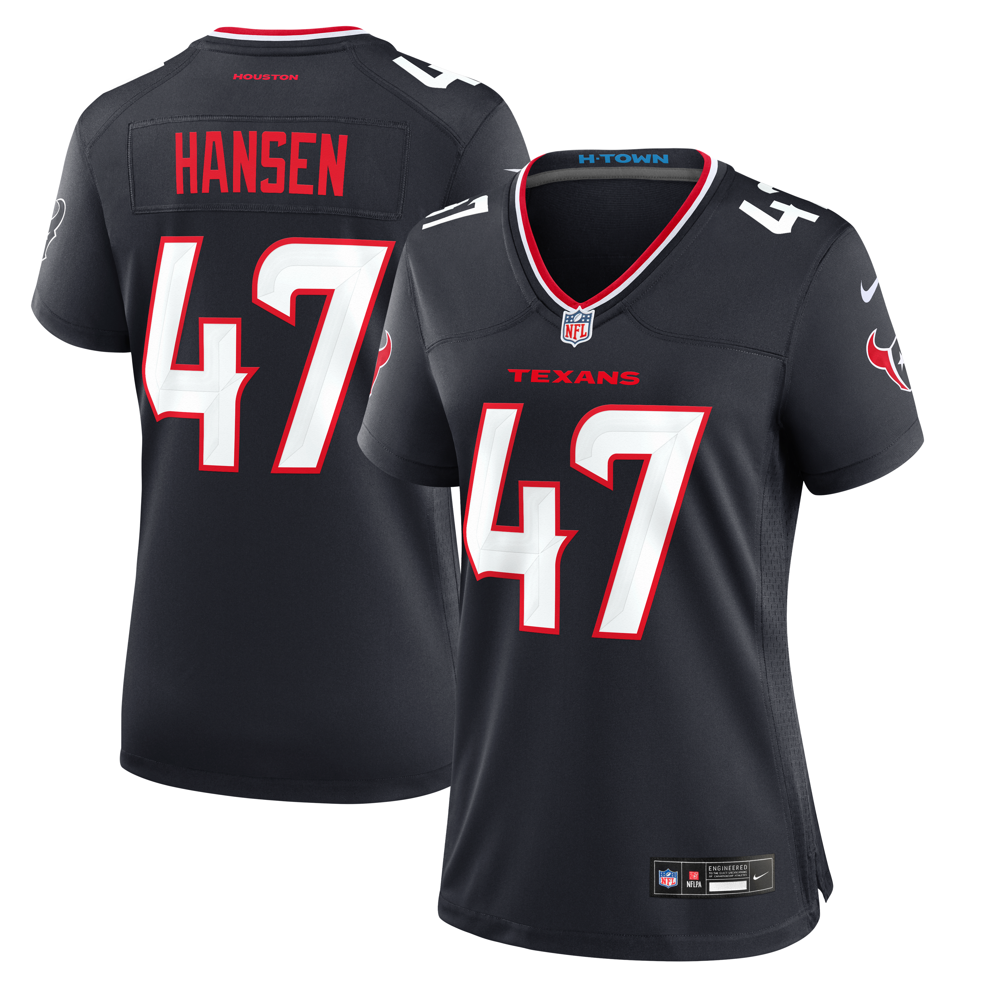 Women's Houston Texans Louis Hansen Nike Navy Team Game Jersey