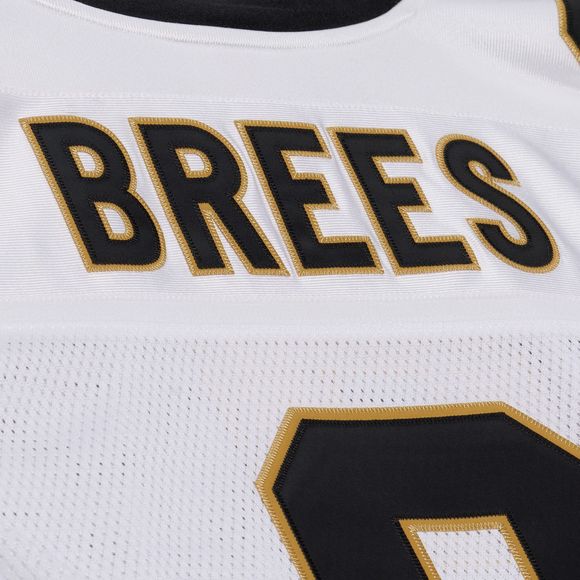 Men's New Orleans Saints Drew Brees Mitchell And Ness White Super Bowl Xliv Authentic Jersey