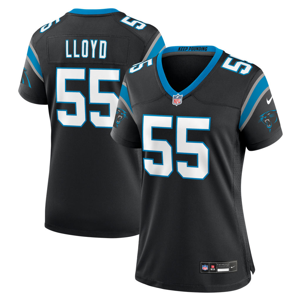 Women's Carolina Panthers Devin Lloyd Nike Black Team Game Jersey