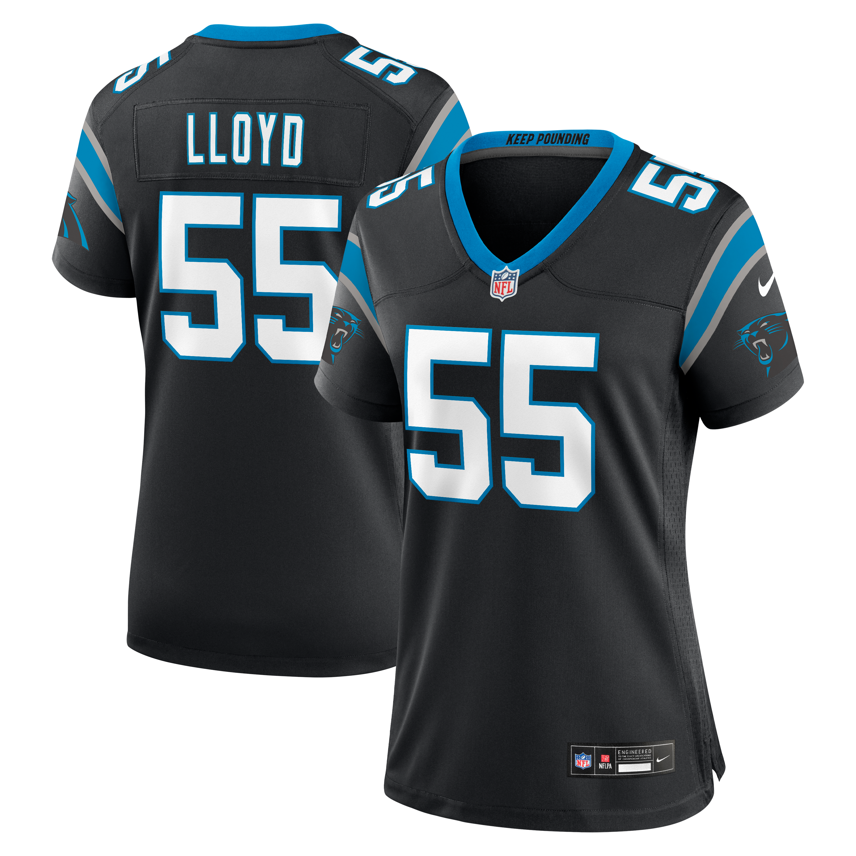 Women's Carolina Panthers Devin Lloyd Nike Black Team Game Jersey