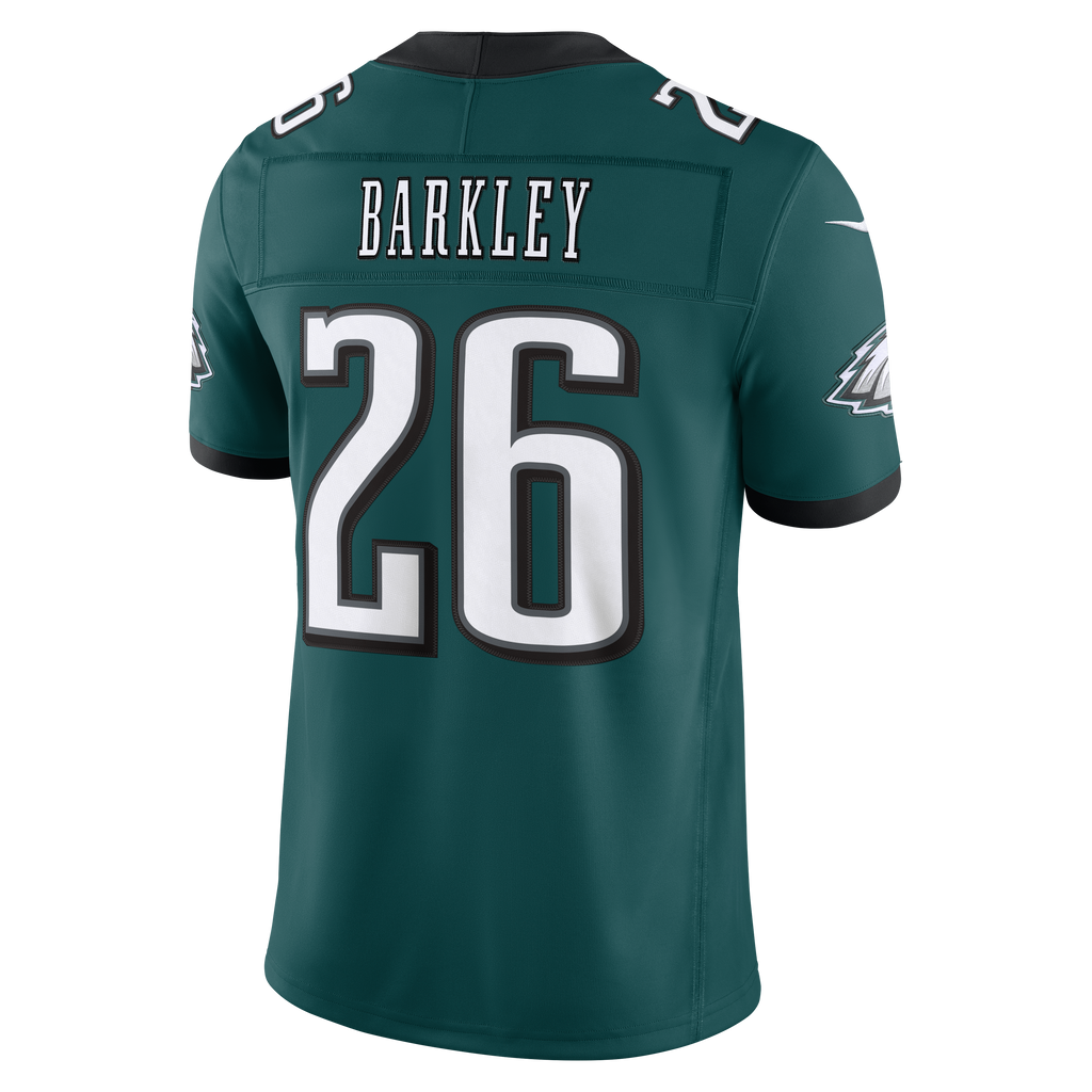 Men's Philadelphia Eagles Saquon Barkley Nike Midnight Green Team Vapor Fuse Stitched Limited Jersey