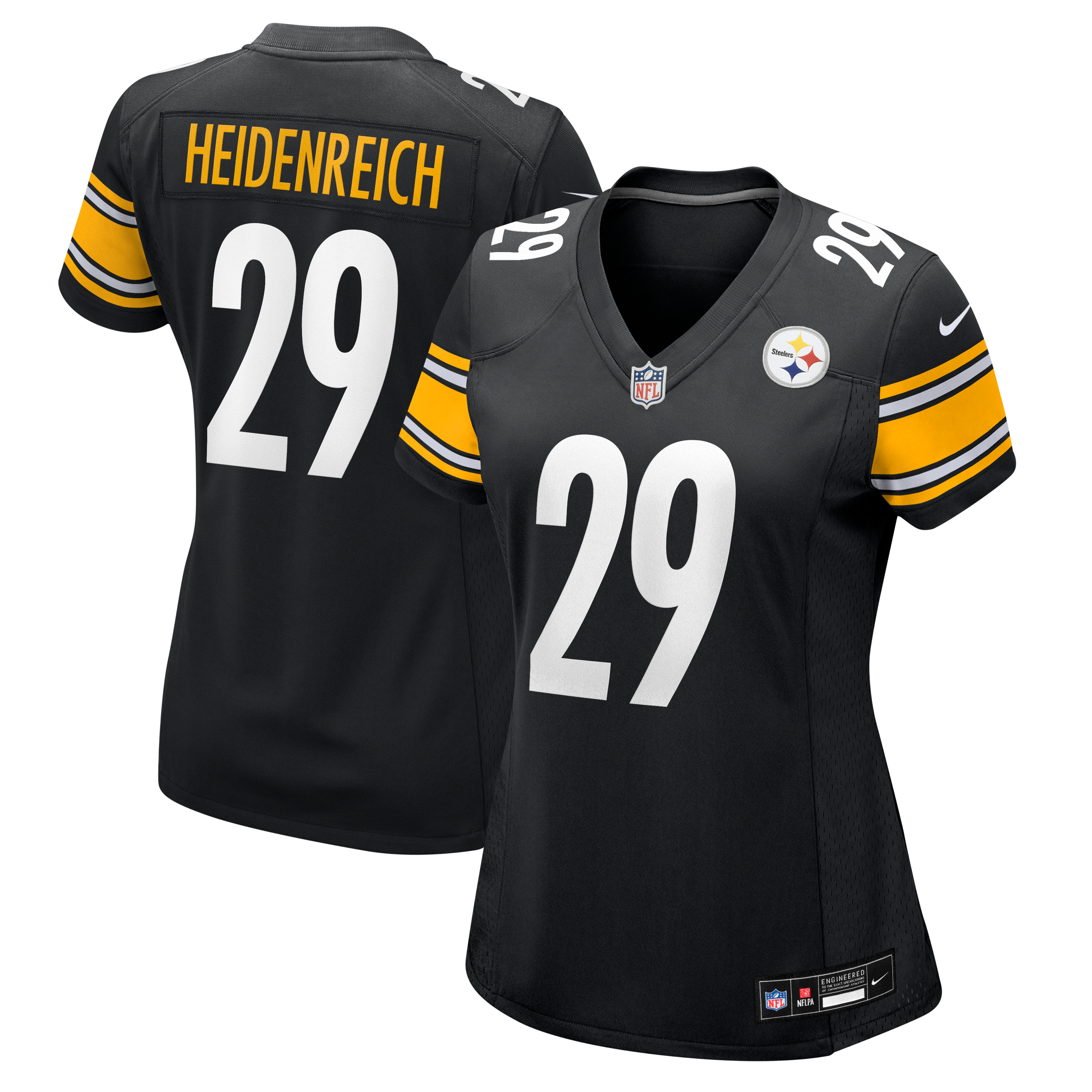 Women's Pittsburgh Steelers Eli Heidenreich Nike Black Team Game Jersey