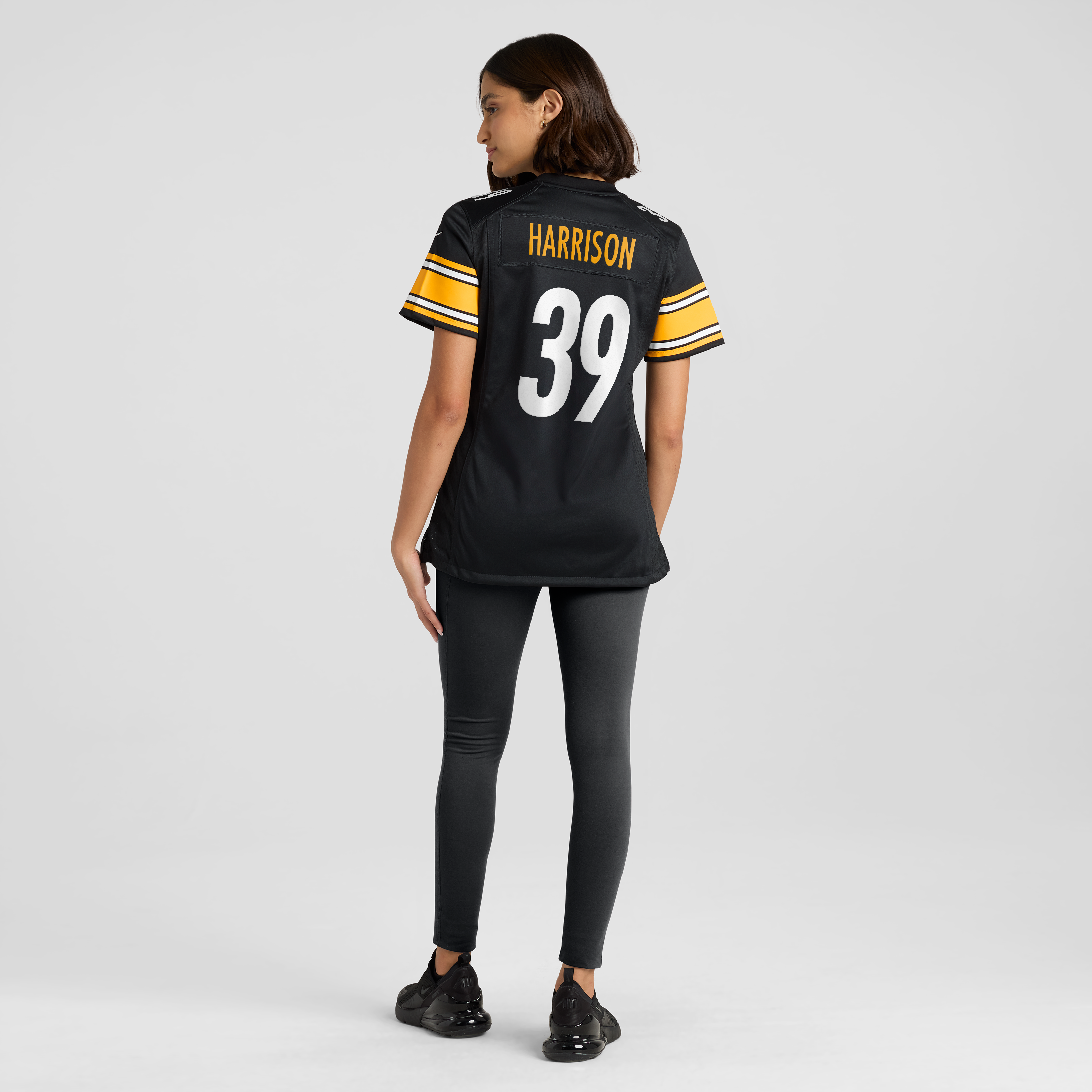 Women's Pittsburgh Steelers Malik Harrison Nike Black Team Game Jersey