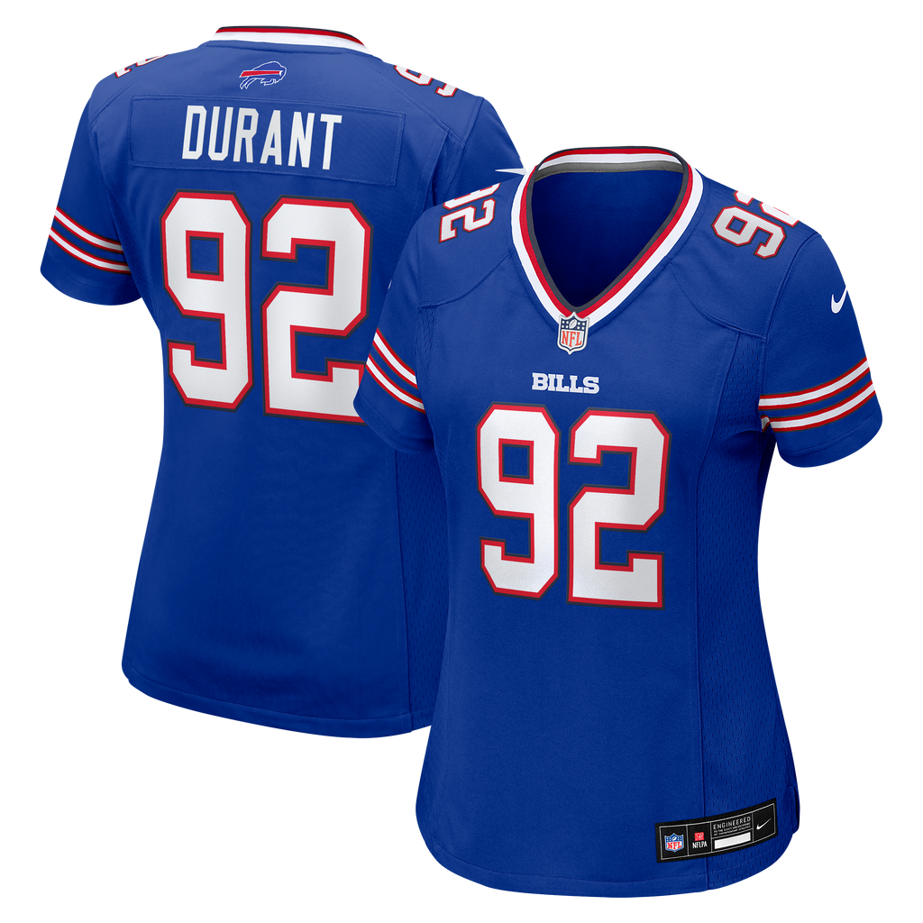 Women's Buffalo Bills Zane Durant Nike Royal Team Game Jersey