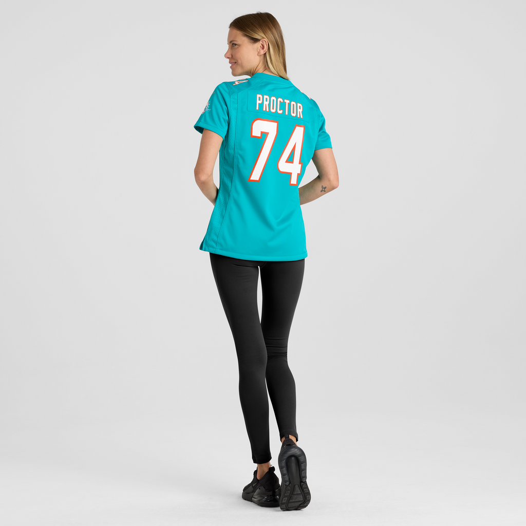 Women's Miami Dolphins Kadyn Proctor Nike Aqua Team Game Jersey