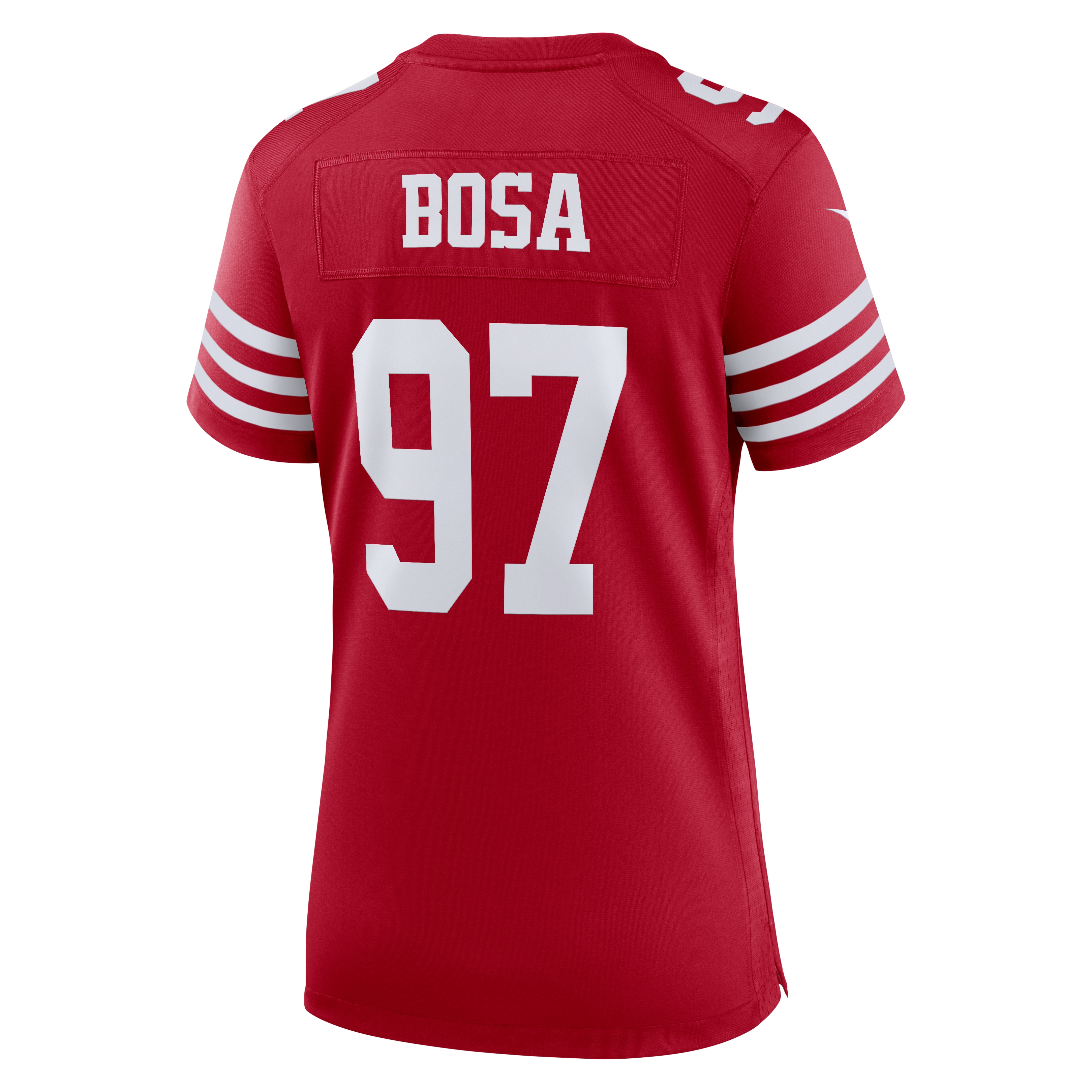 Women's San Francisco 49Ers Nick Bosa Nike Scarlet 80Th Anniversary Game Jersey