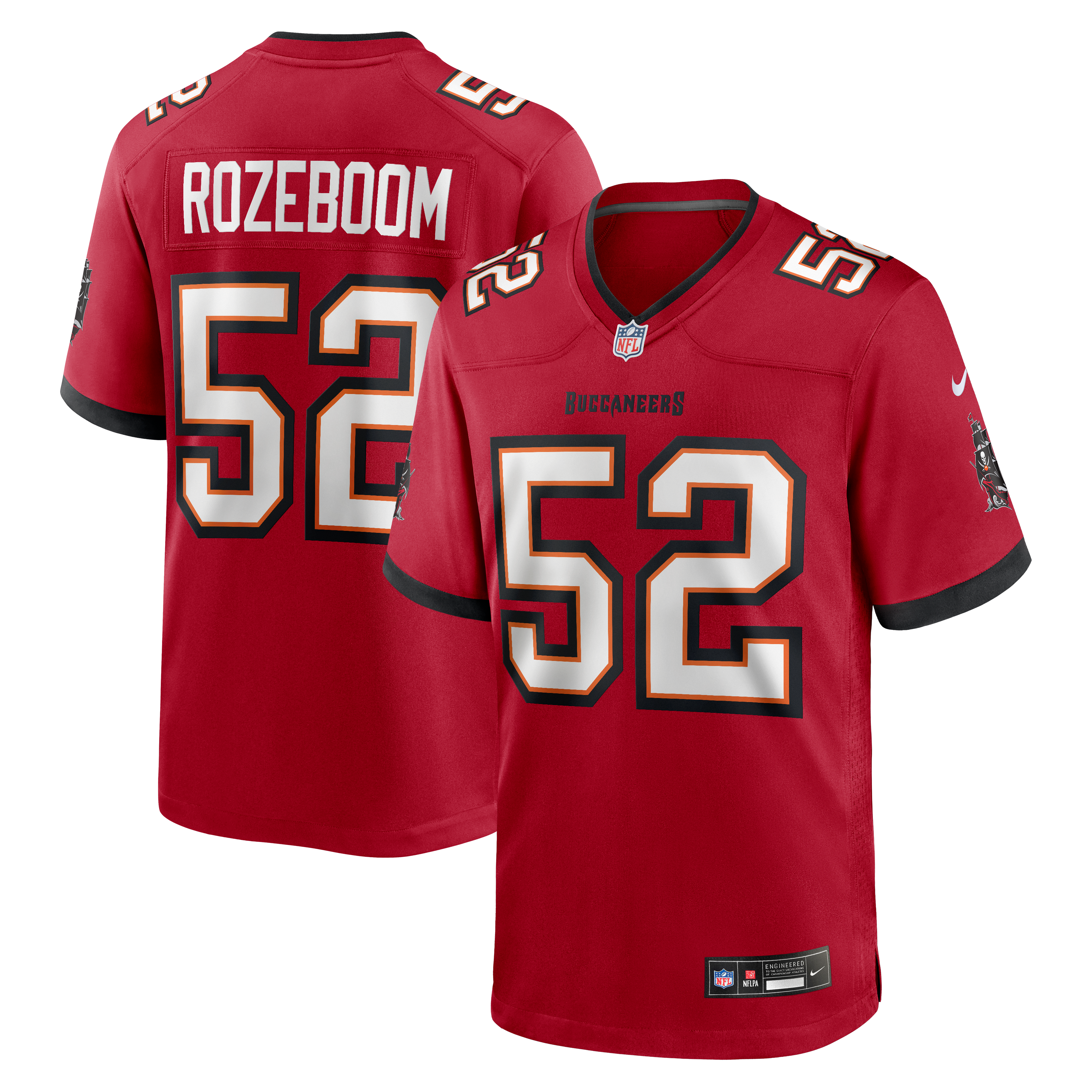 Men's Tampa Bay Buccaneers Christian Rozeboom Nike Red Team Game Jersey