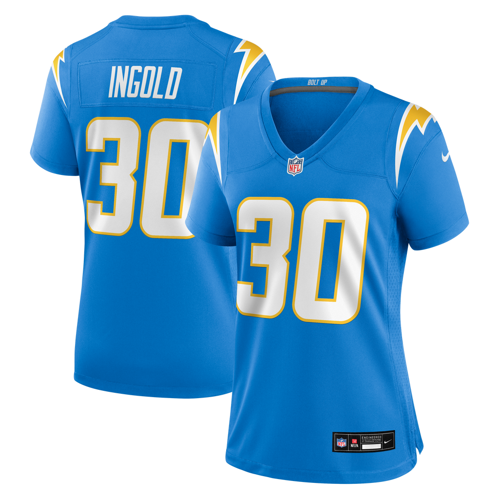 Women's Los Angeles Chargers Alec Ingold Nike Powder Blue Team Game Jersey