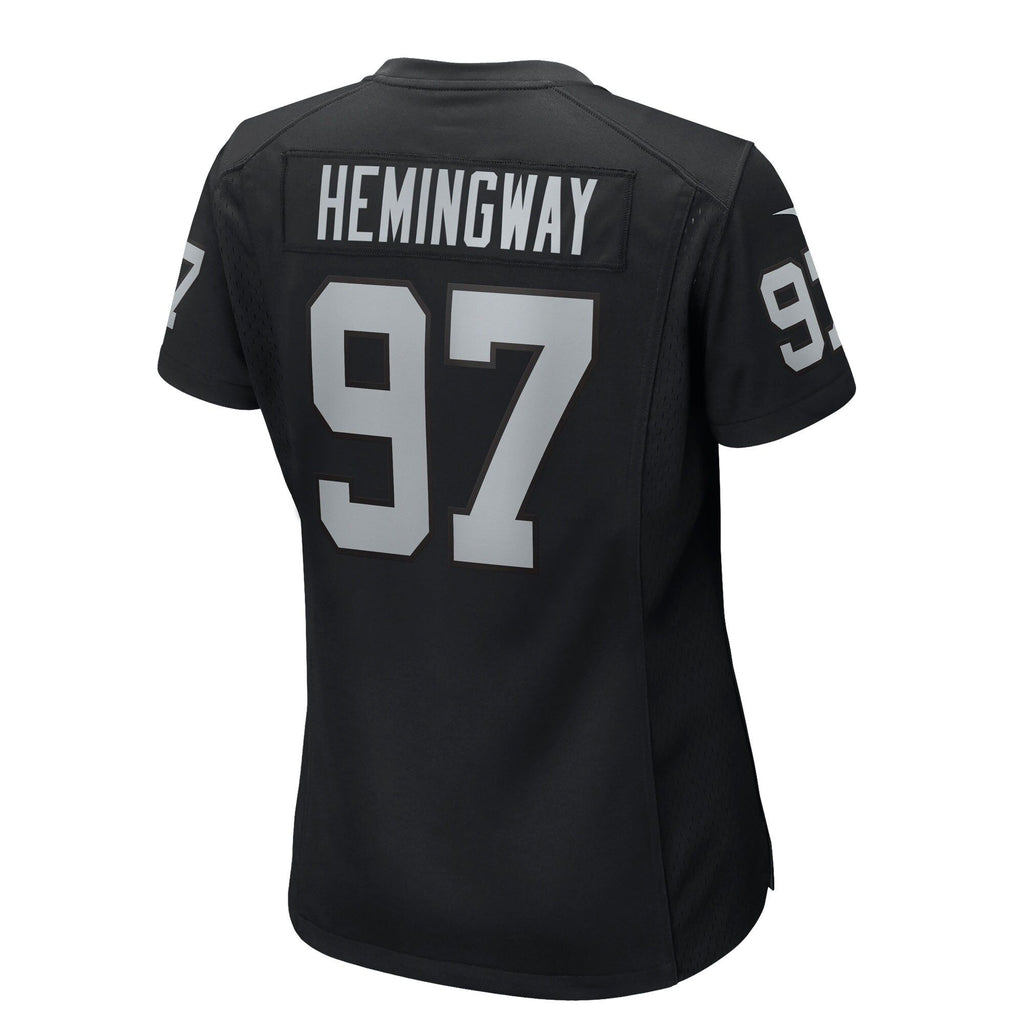 Women's Las Vegas Raiders Tonka Hemingway Nike Black Team Game Jersey