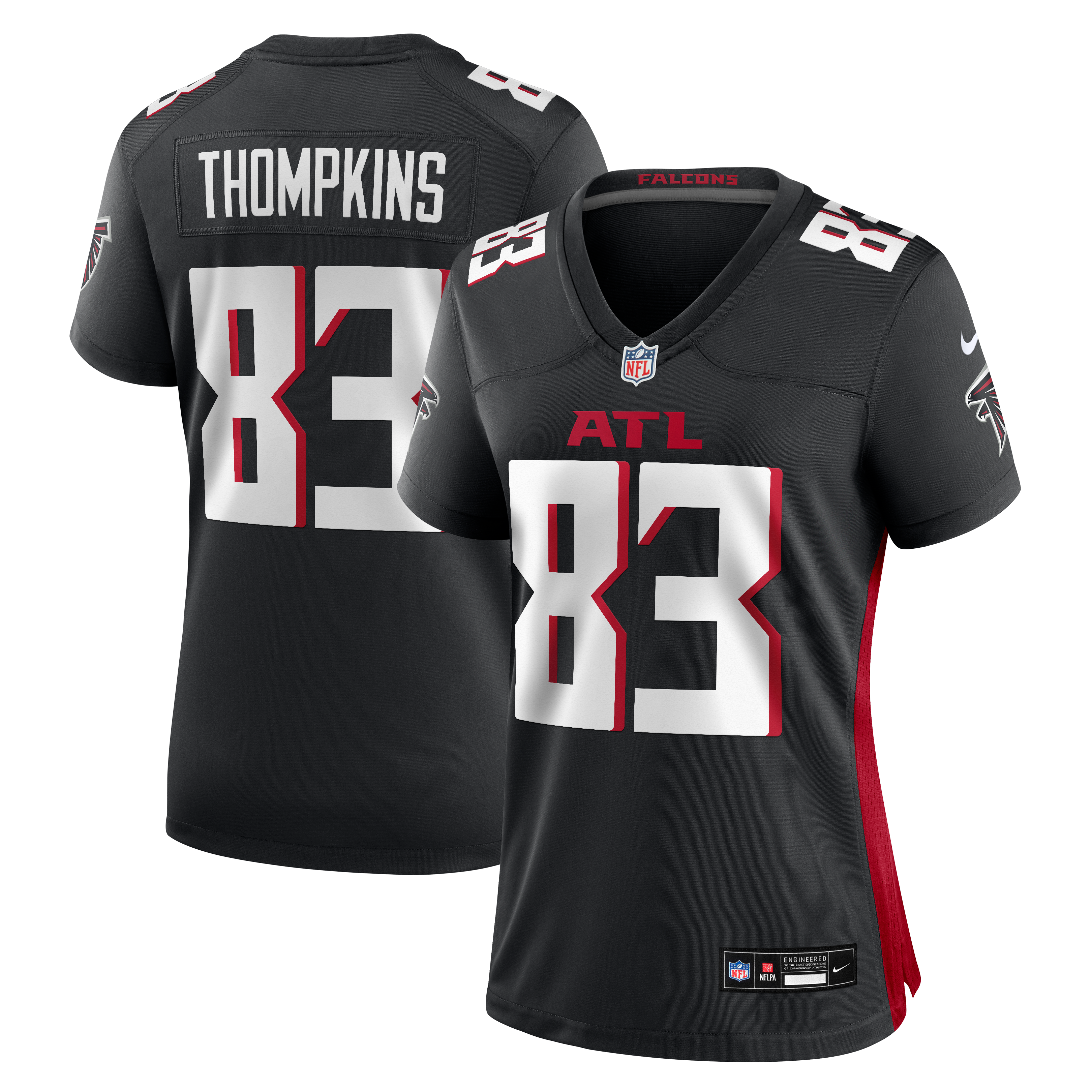 Women's Atlanta Falcons Deven Thompkins Nike Black Team Game Jersey