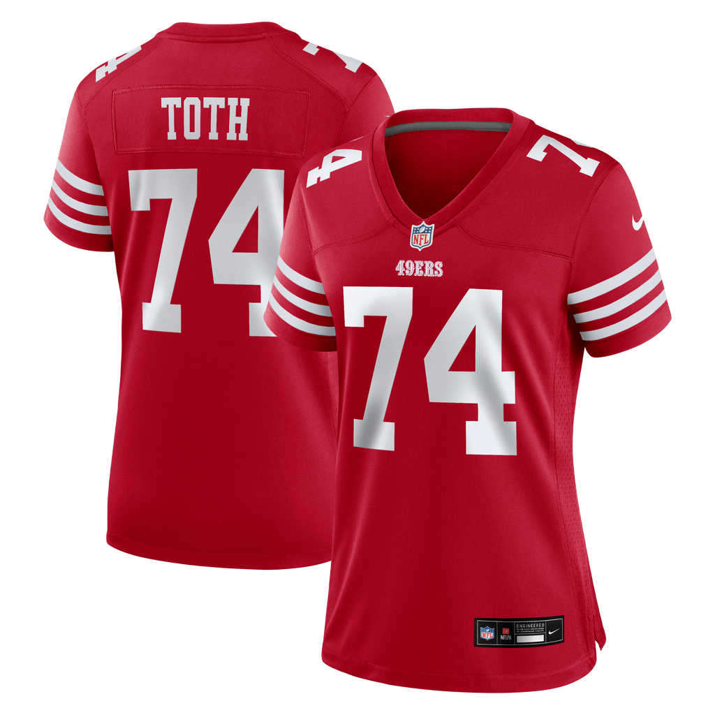 Women's San Francisco 49Ers Brett Toth Nike Scarlet Team Game Jersey