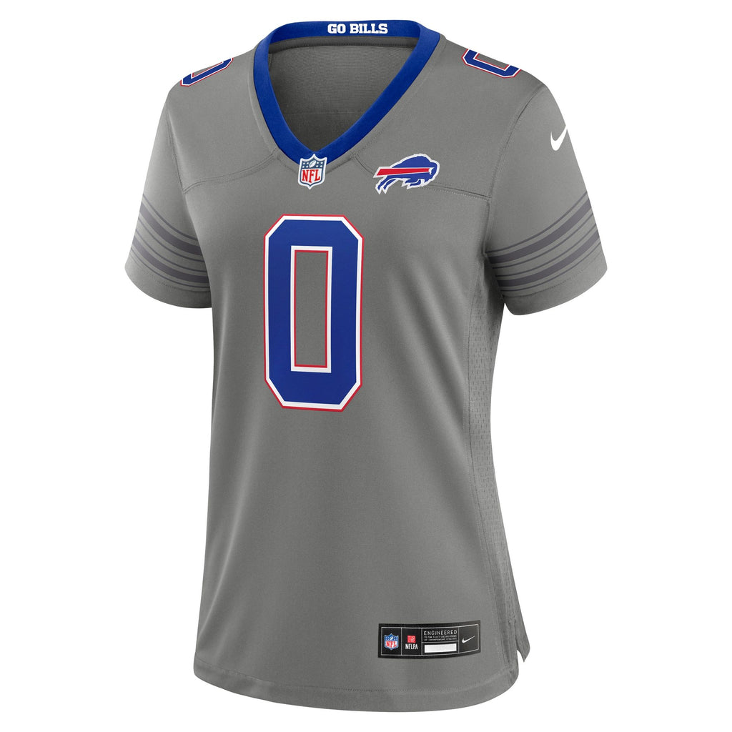 Women's Buffalo Bills Keon Coleman Nike Gray Nickel City Game Jersey