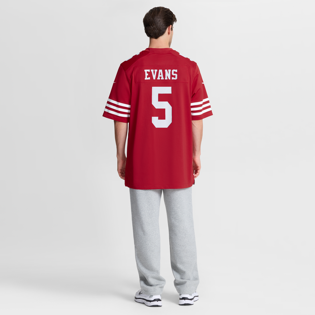 Men's San Francisco 49Ers Mike Evans Nike Scarlet 80Th Anniversary Game Jersey