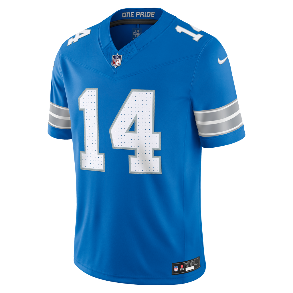 Men's Detroit Lions Amon Ra St Brown Nike Blue Team Vapor Fuse Stitched Limited Jersey
