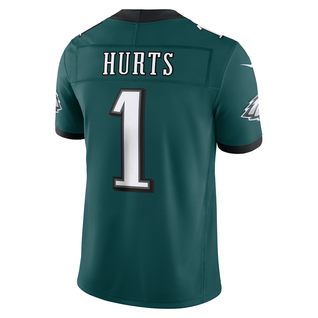 Men's Philadelphia Eagles Jalen Hurts Nike Midnight Green Team Vapor Fuse Stitched Limited Jersey