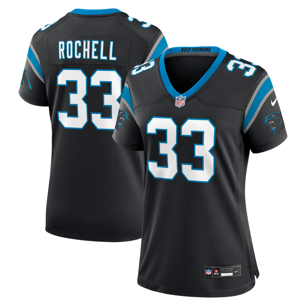 Women's Carolina Panthers Robert Rochell Nike Black Team Game Jersey