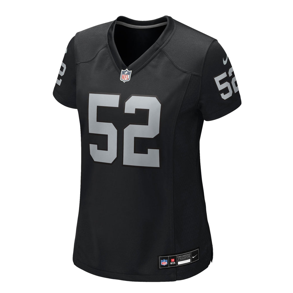 Women's Las Vegas Raiders Elandon Roberts Nike Black Team Game Jersey
