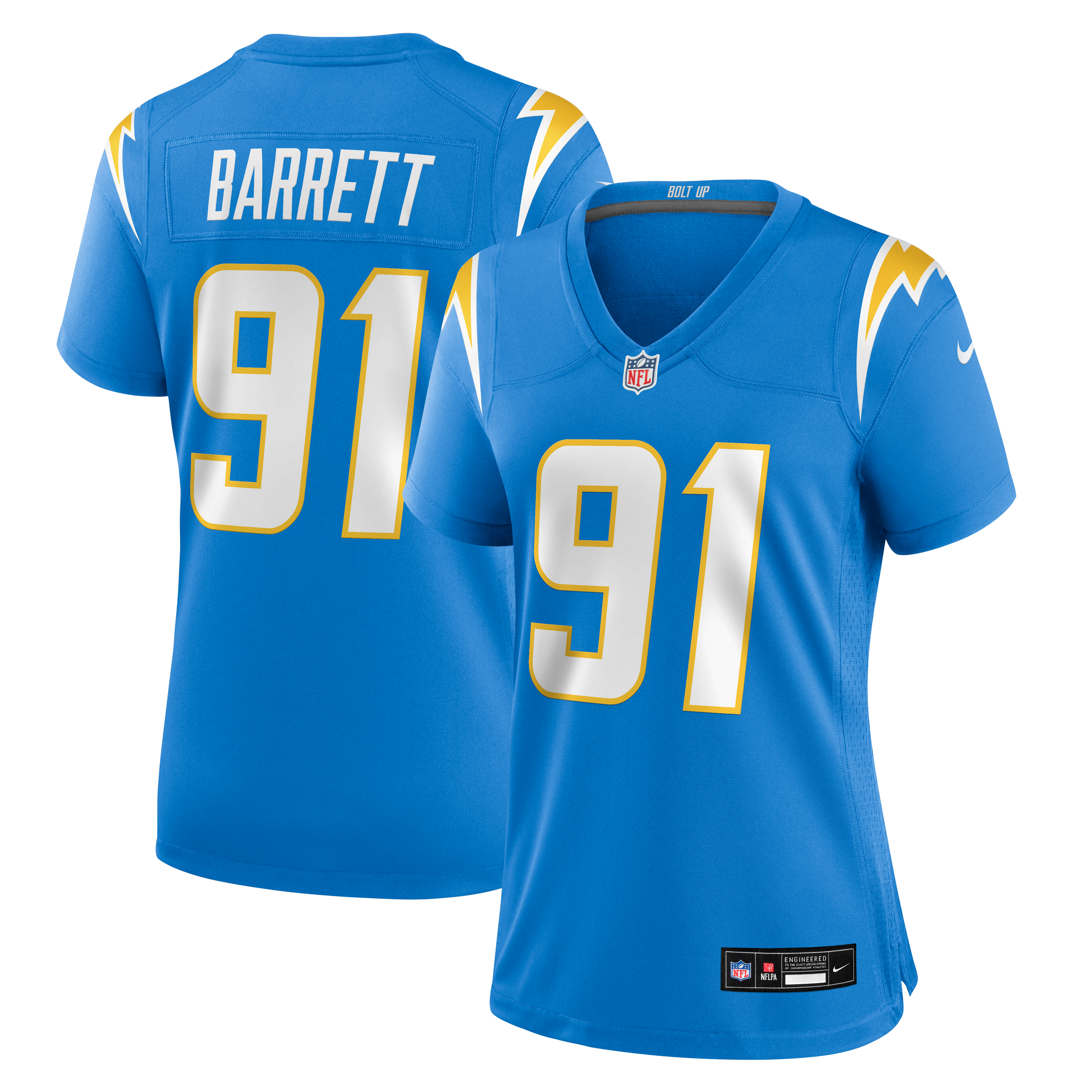 Women's Los Angeles Chargers Nick Barrett Nike Powder Blue Team Game Jersey