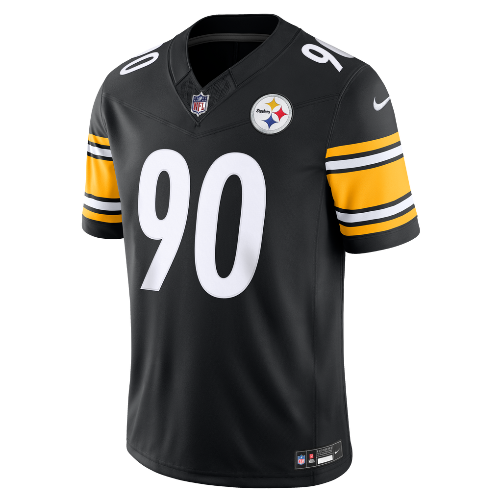 Men's Pittsburgh Steelers Tj Watt Nike Black Team Vapor Fuse Stitched Limited Jersey