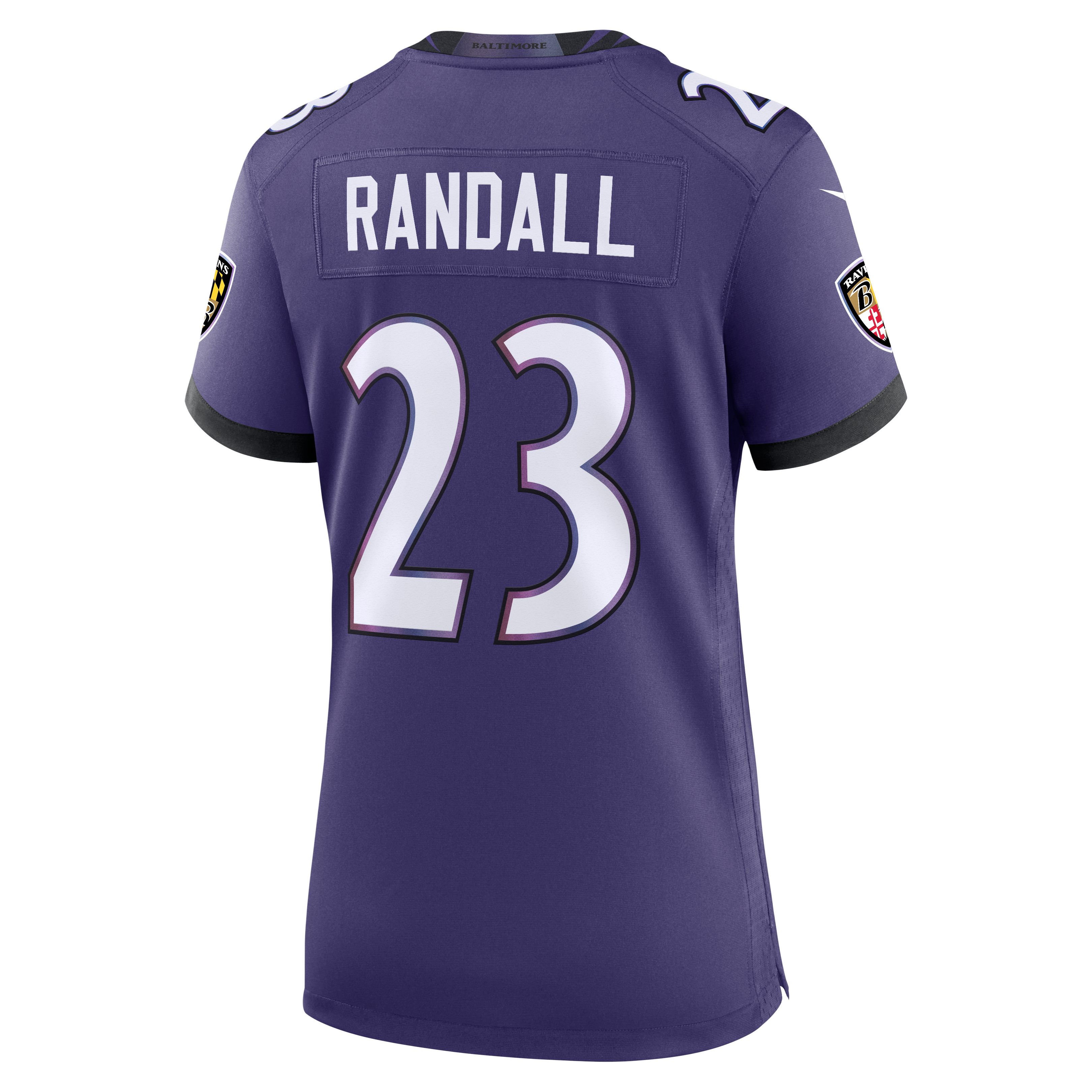 Women's Baltimore Ravens Adam Randall Nike Purple Team Game Jersey