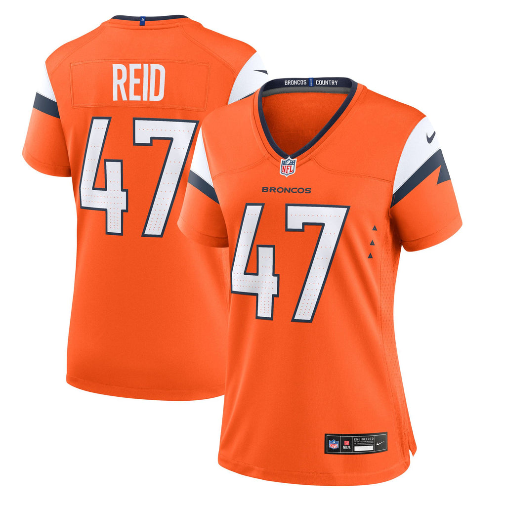 Women's Denver Broncos Karene Reid Nike Orange Team Game Jersey