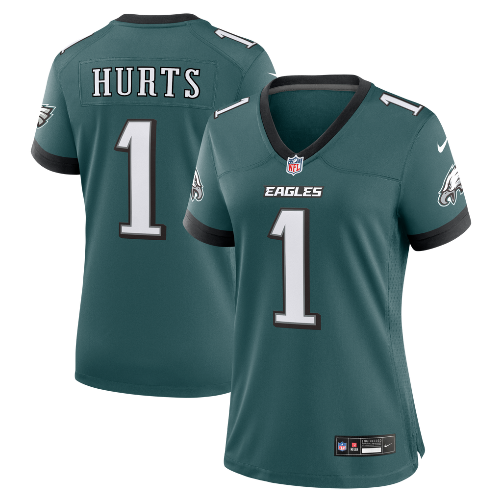 Women's Philadelphia Eagles Jalen Hurts Nike Midnight Green Team Game Jersey