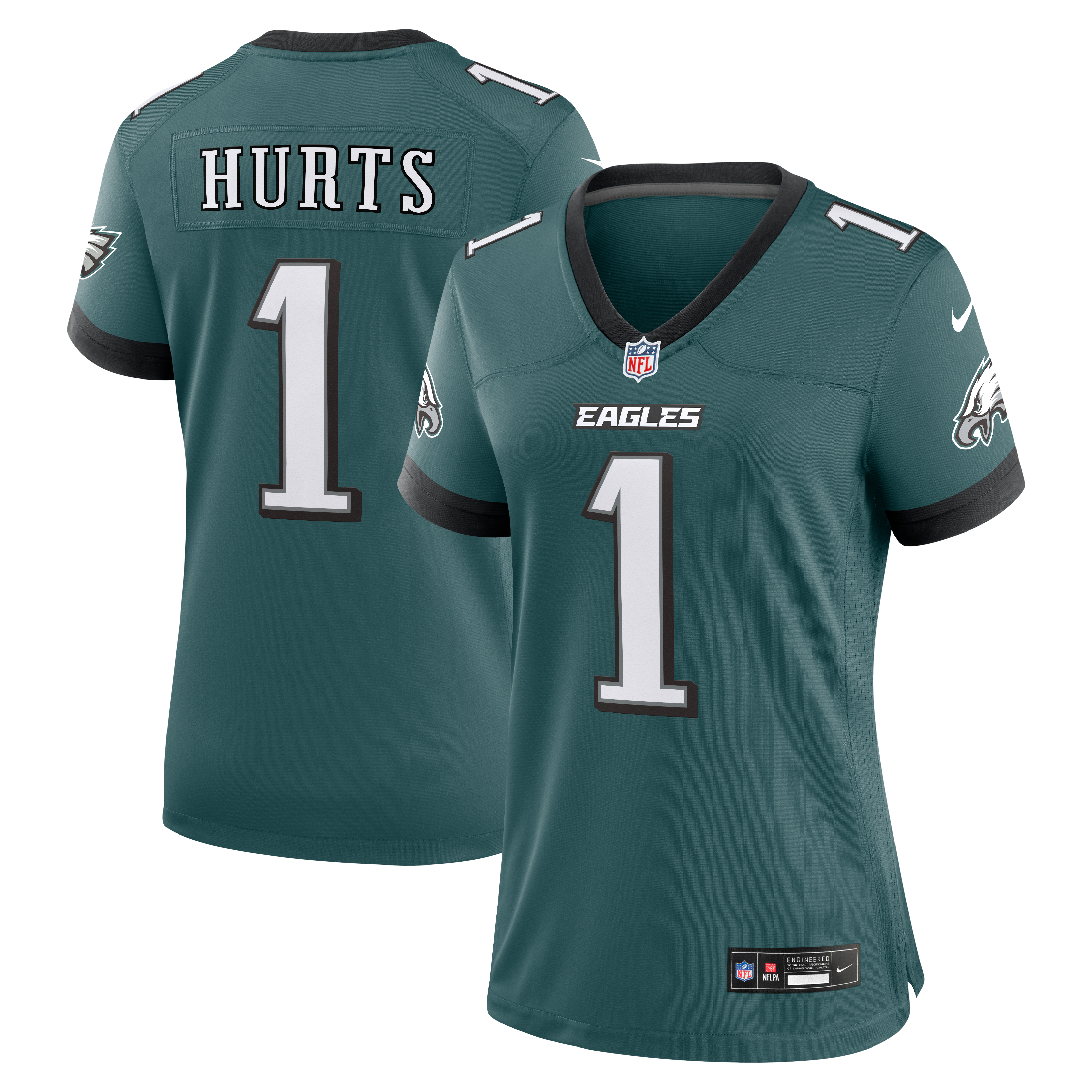 Women's Philadelphia Eagles Jalen Hurts Nike Midnight Green Team Game Jersey