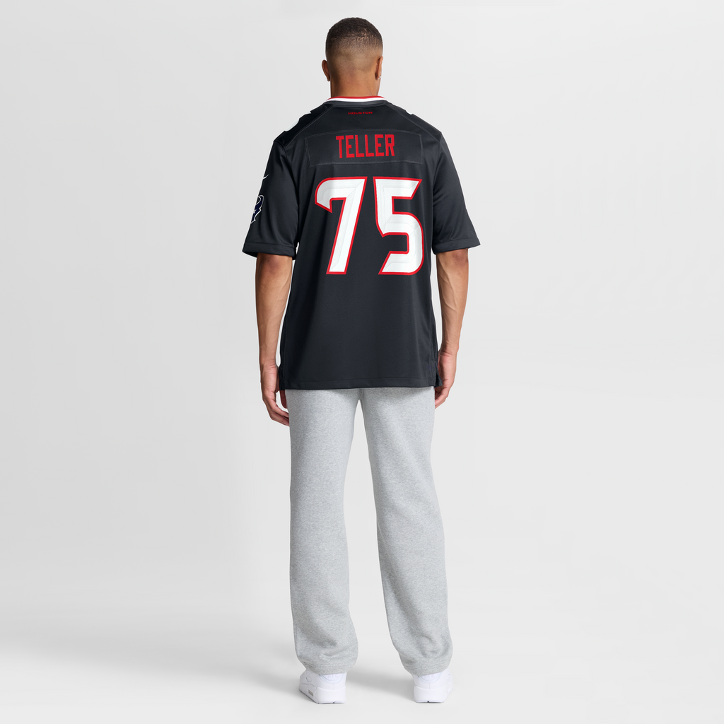 Men's Houston Texans Wyatt Teller Nike Navy Team Game Jersey
