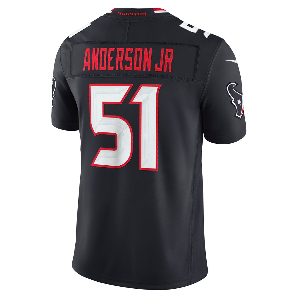 Men's Houston Texans Will Anderson Jr Nike Navy Team Vapor Fuse Stitched Limited Jersey