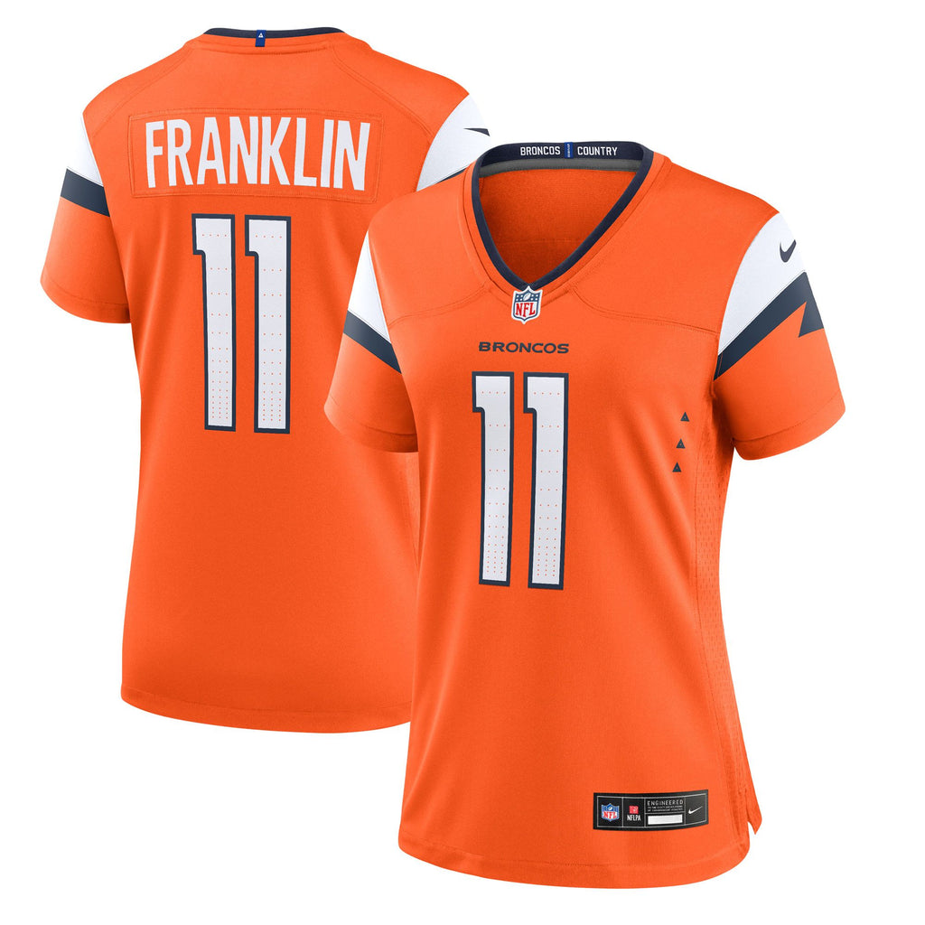 Women's Denver Broncos Troy Franklin Nike Orange Team Game Jersey
