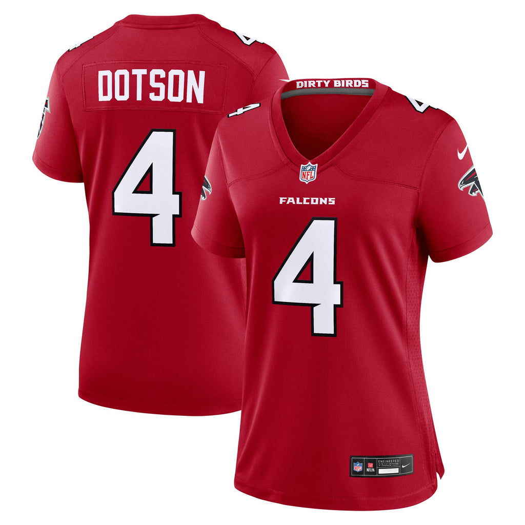 Women's Atlanta Falcons Jahan Dotson Nike Red Team Game Jersey
