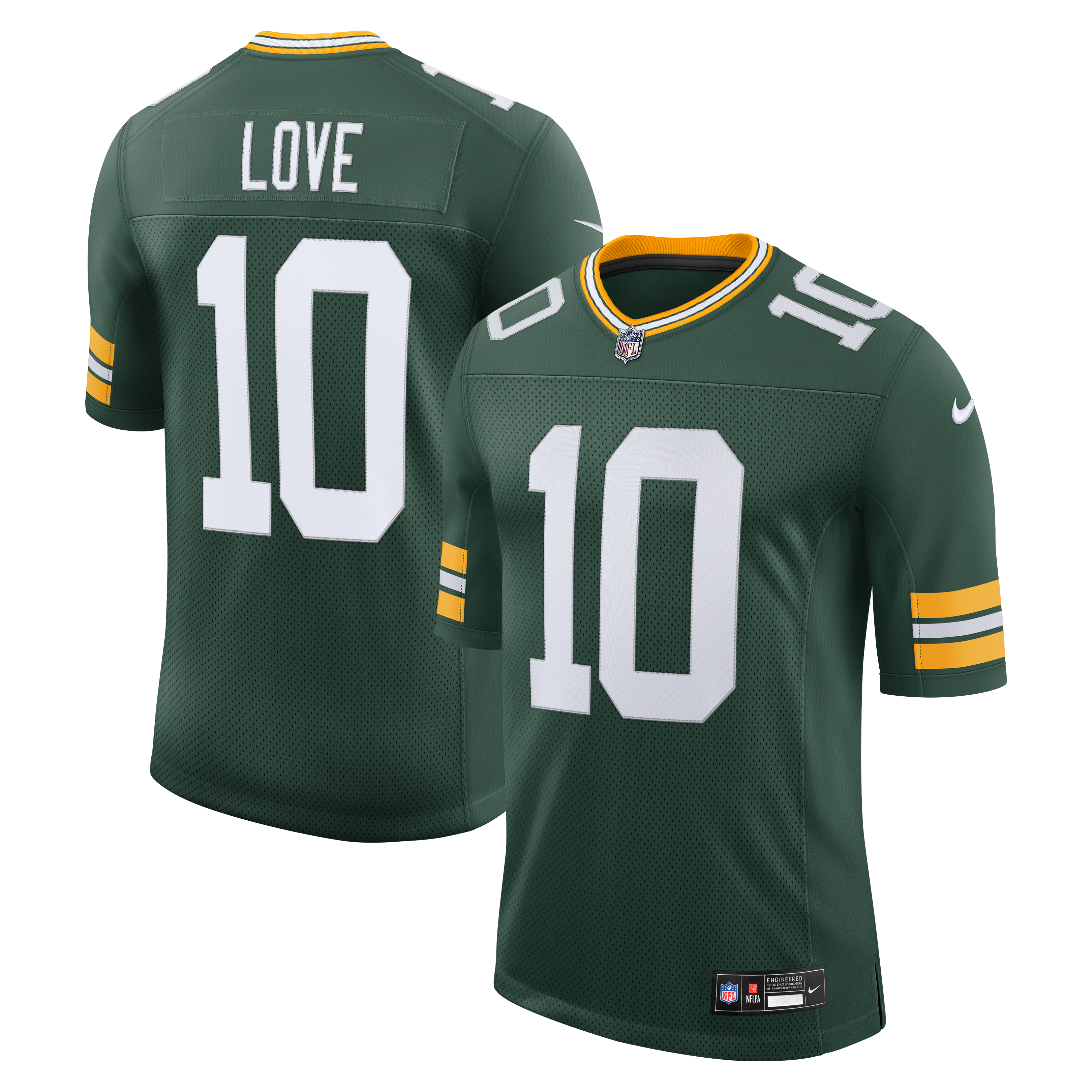 Men's Green Bay Packers Jordan Love Nike Green Vapor Untouchable Stitched Limited Jersey