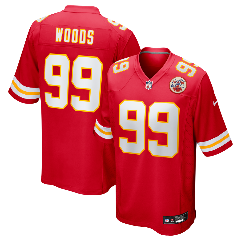 Men's Kansas City Chiefs Peter Woods Nike Red 2026 Nfl Draft First Round Pick No 29 Team Game Jersey
