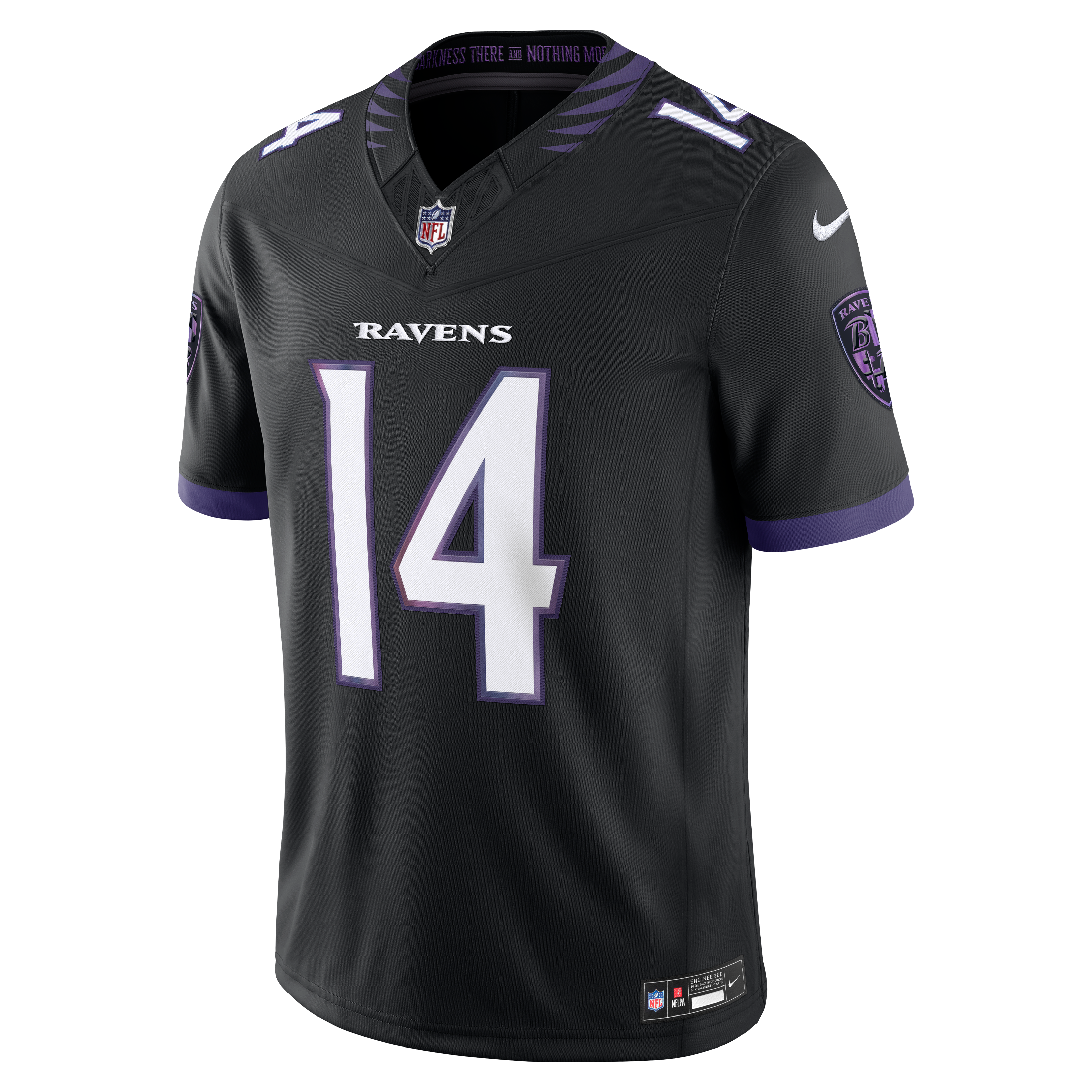 Men's Baltimore Ravens Kyle Hamilton Nike Black Alternate Vapor Fuse Stitched Limited Jersey