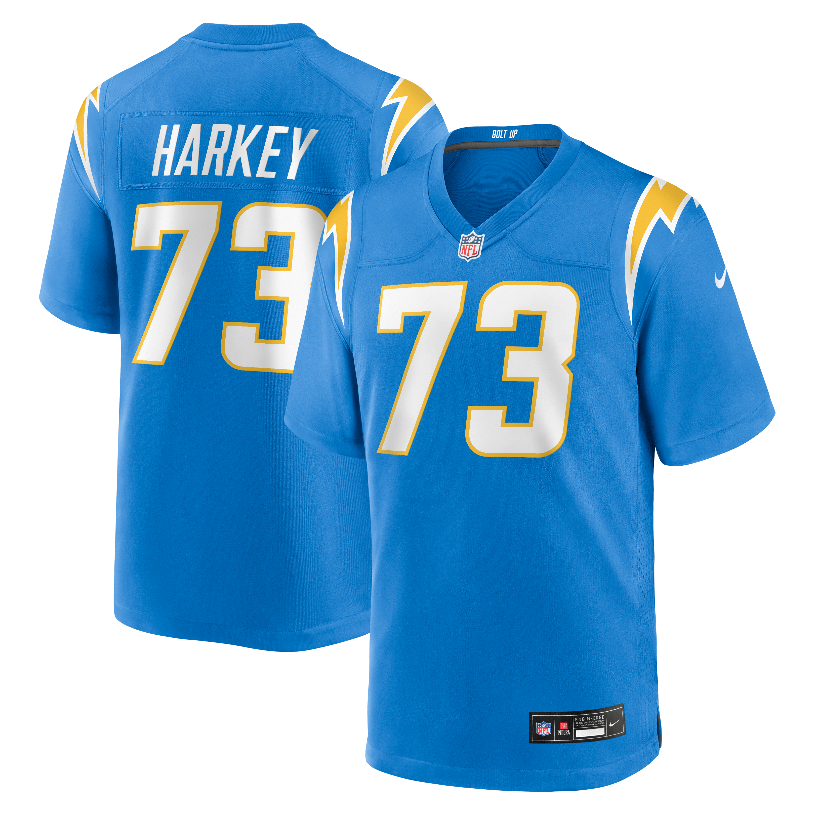 Men's Los Angeles Chargers Alex Harkey Nike Powder Blue Team Game Jersey