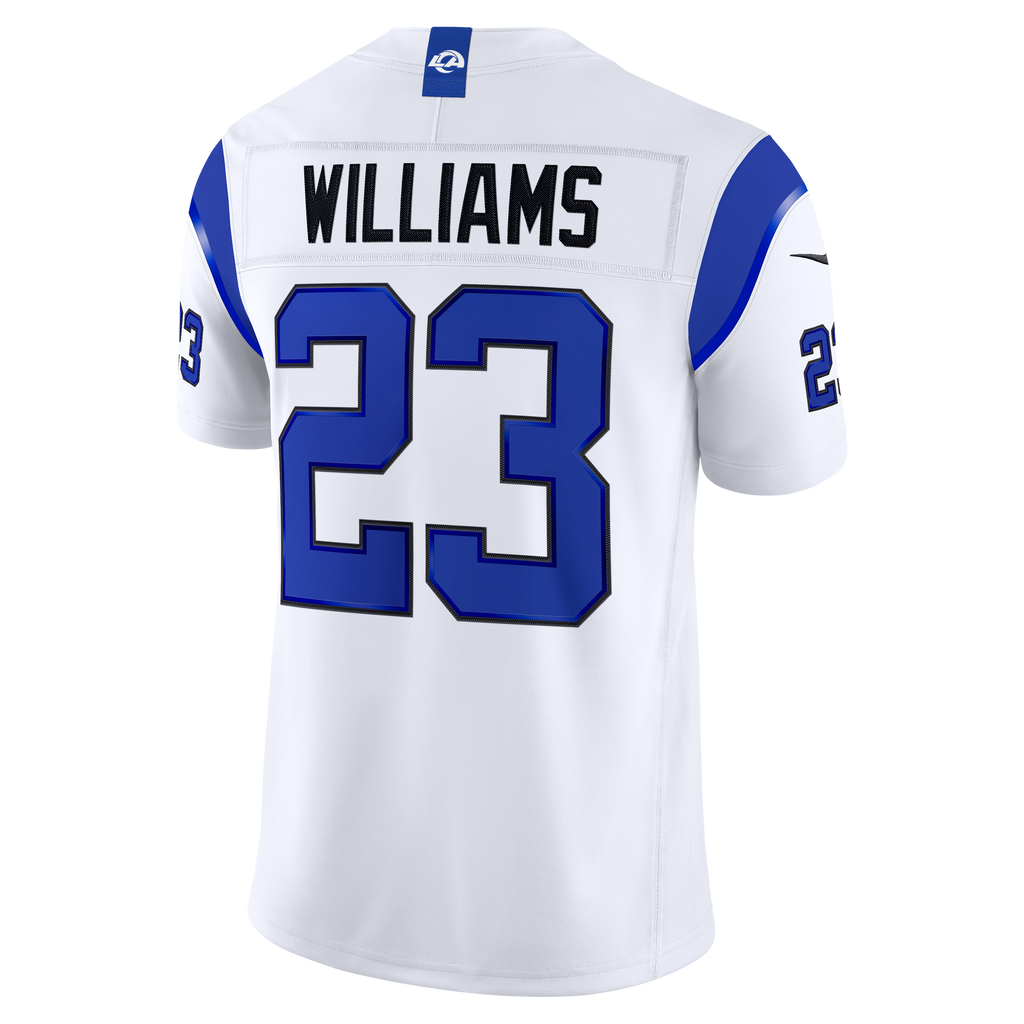 Men's Los Angeles Rams Kyren Williams Nike Fearsome White Vapor Fuse Stitched Limited Jersey