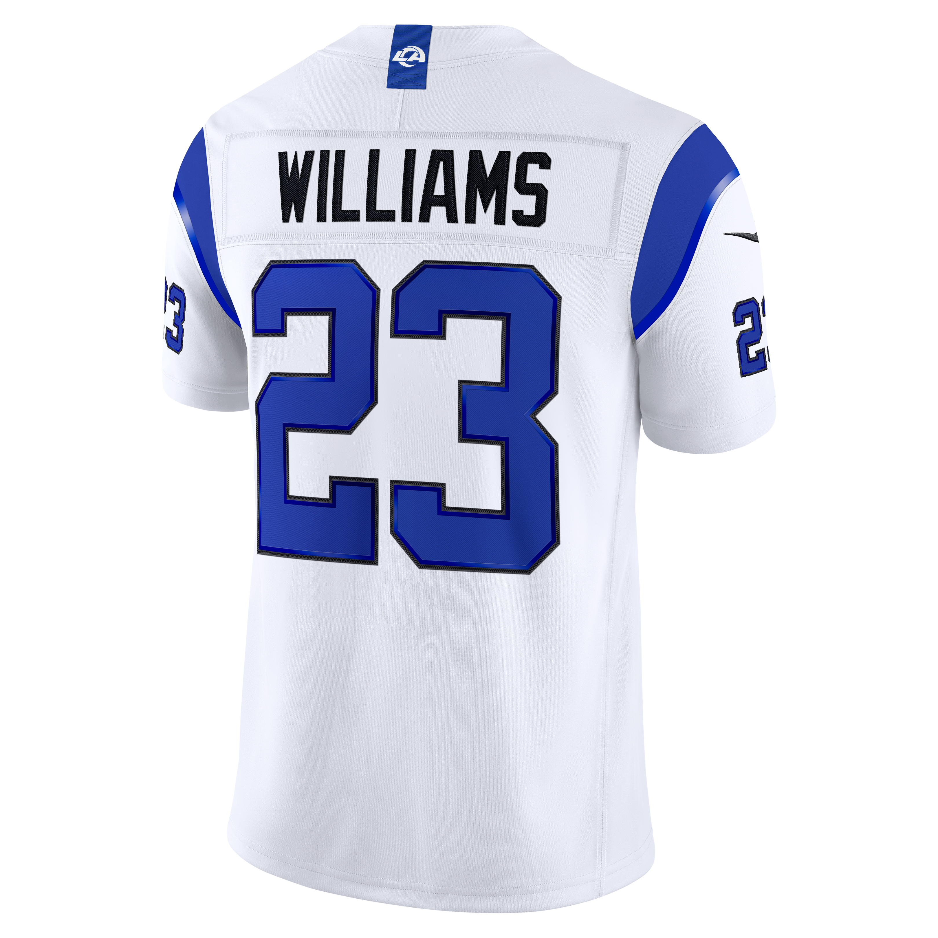 Men's Los Angeles Rams Kyren Williams Nike Fearsome White Vapor Fuse Stitched Limited Jersey