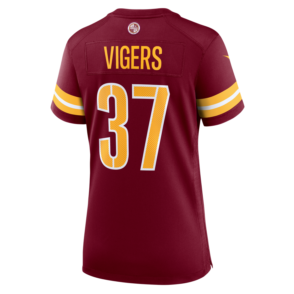Women's Washington Commanders Carlin Vigers Nike Burgundy Team Game Jersey