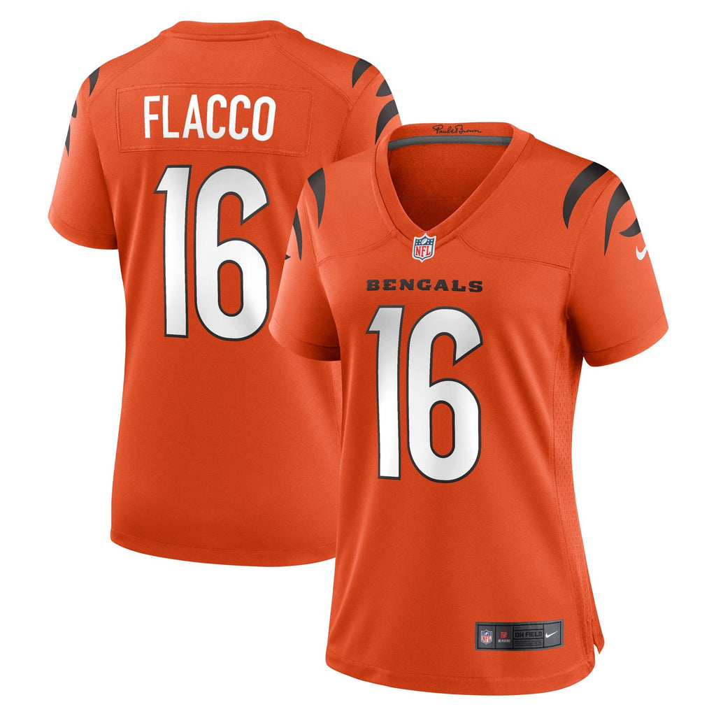 Women's Cincinnati Bengals Joe Flacco Nike Orange Alternate Game Jersey