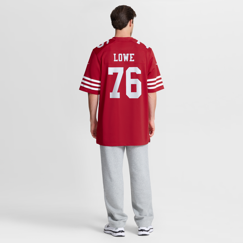 Men's San Francisco 49Ers Vederian Lowe Nike Scarlet Team Game Jersey