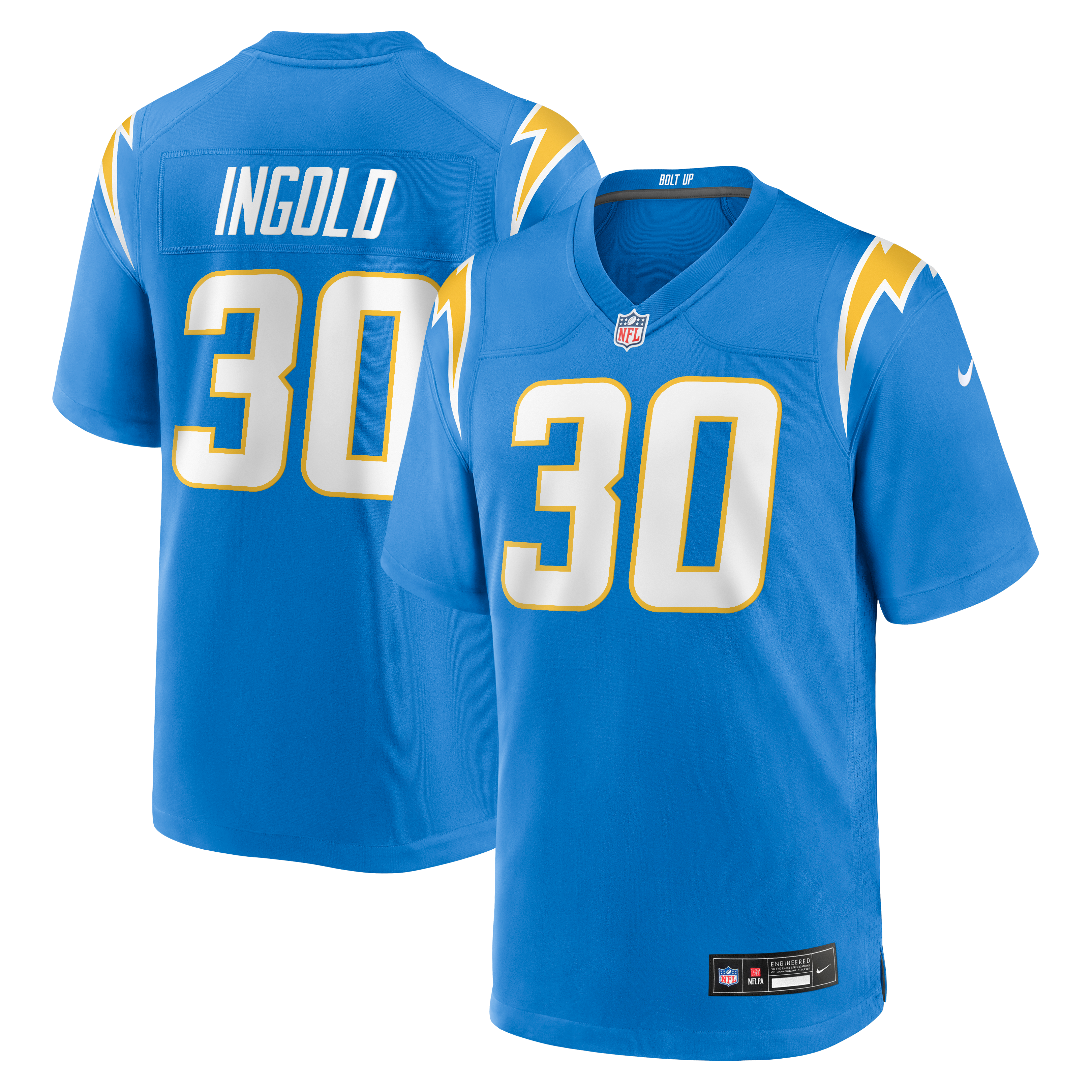 Men's Los Angeles Chargers Alec Ingold Nike Powder Blue Team Game Jersey