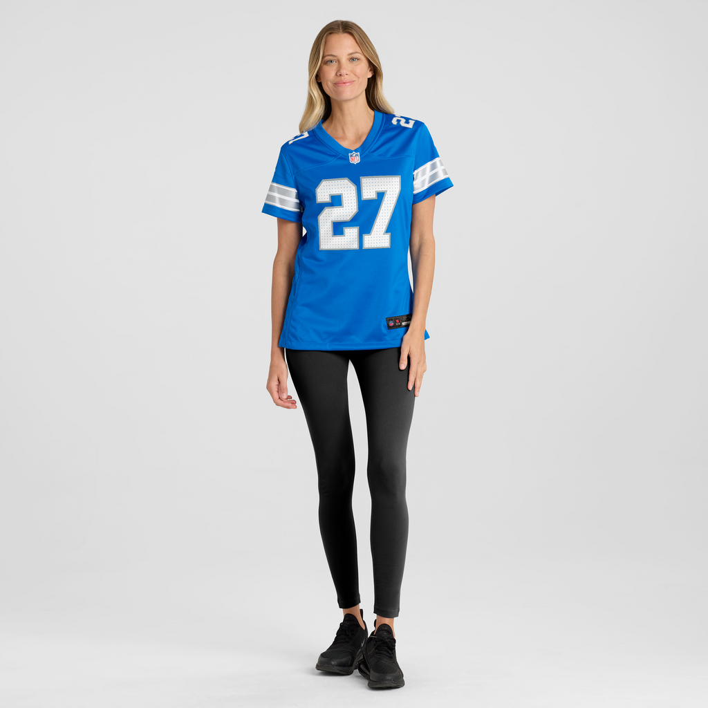 Women's Detroit Lions Christian Izien Nike Blue Team Game Jersey