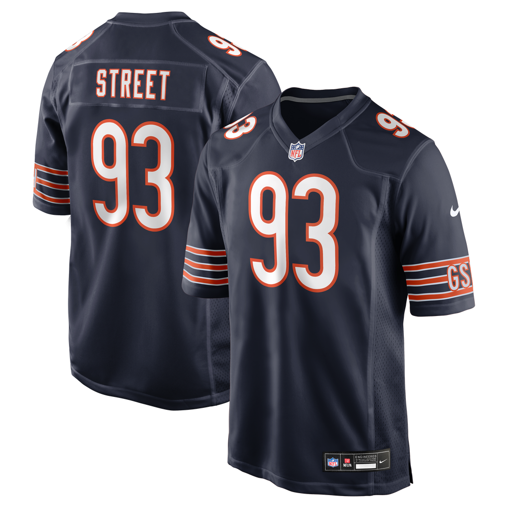 Men's Chicago Bears Kentavius Street Nike Navy Team Game Jersey