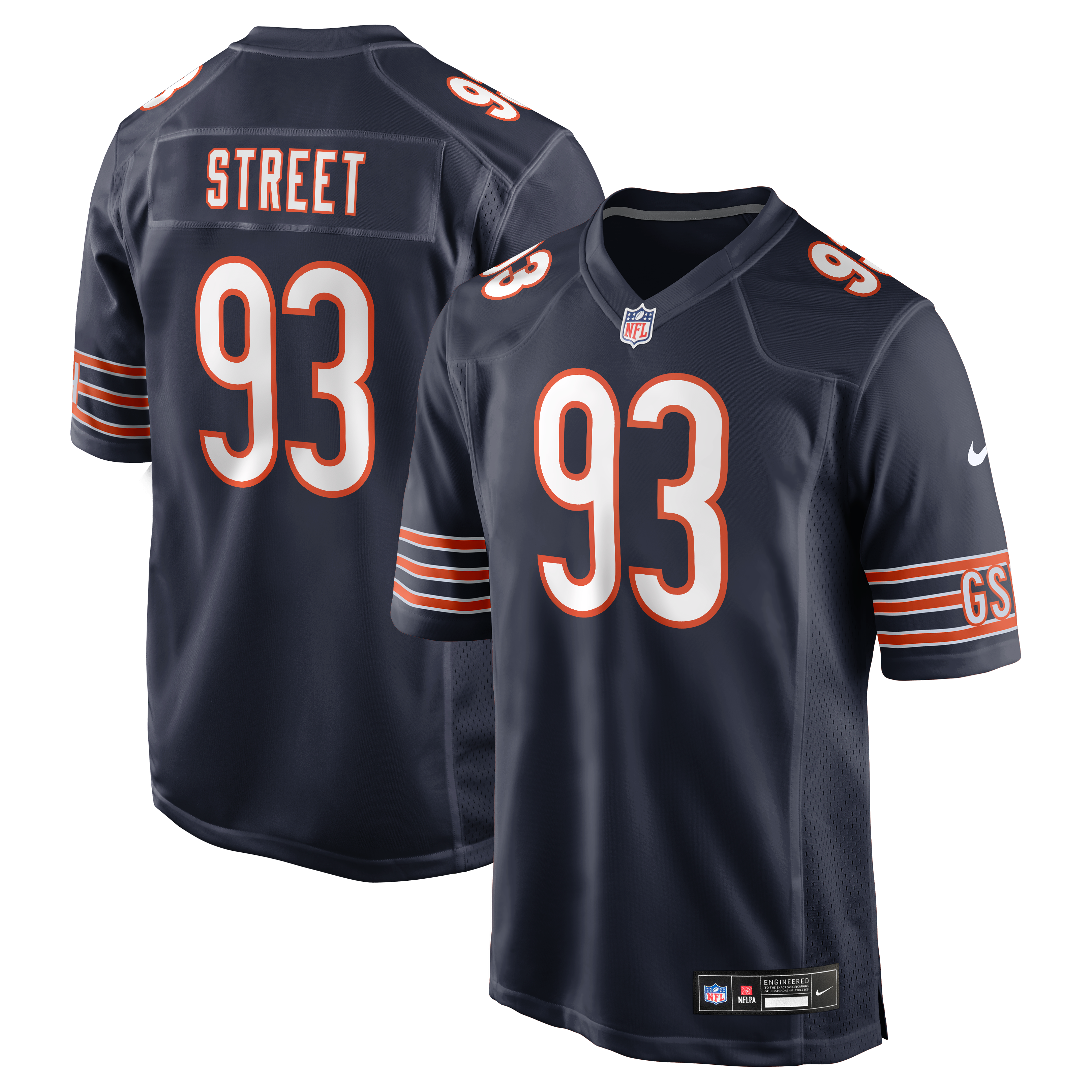 Men's Chicago Bears Kentavius Street Nike Navy Team Game Jersey
