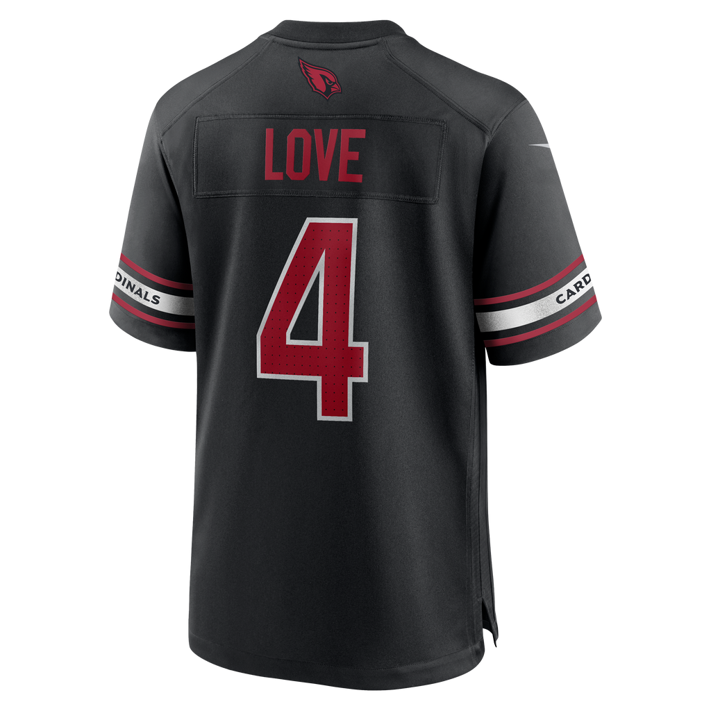 Men's Arizona Cardinals Jeremiyah Love Nike Black Alternate Game Player Jersey