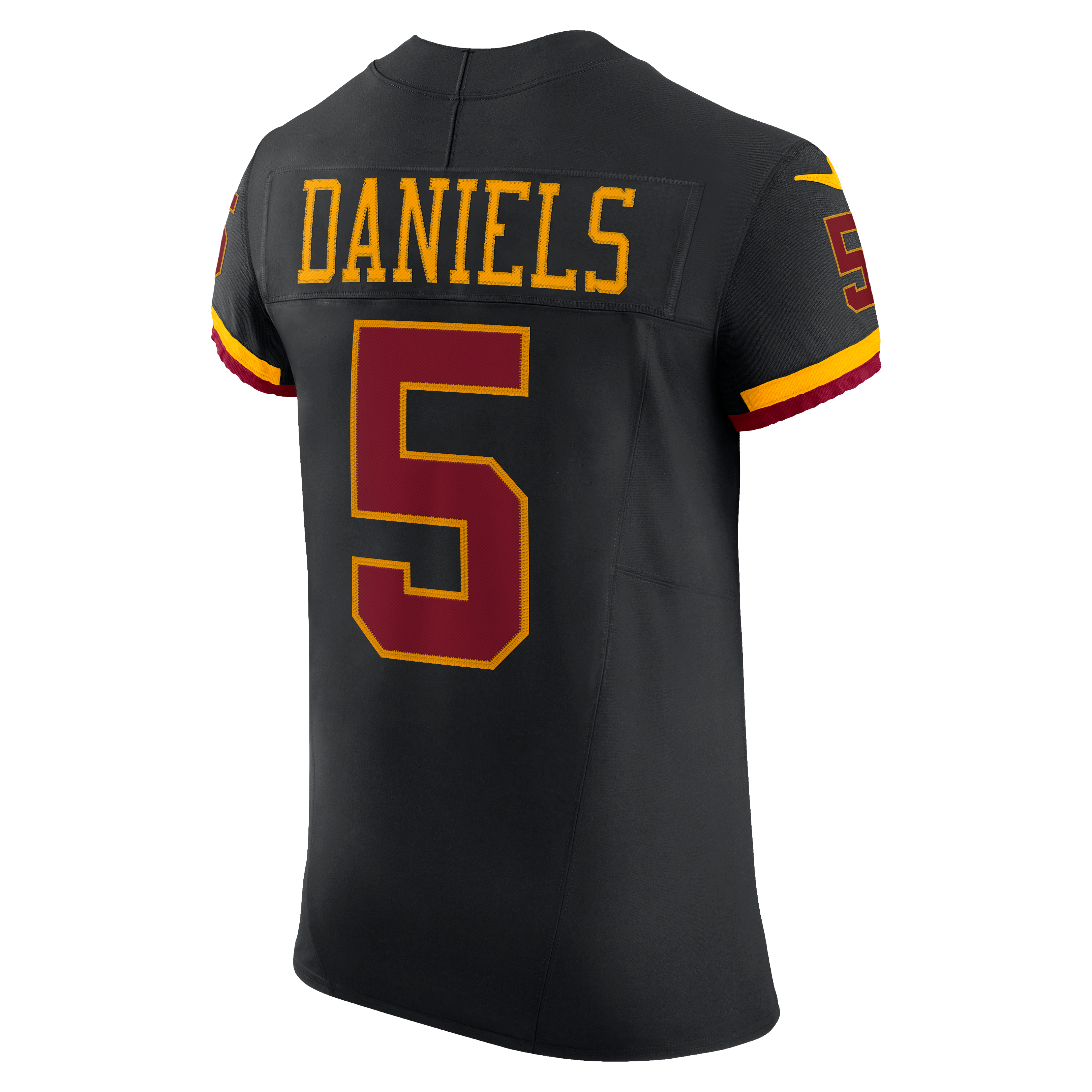 Men's Washington Commanders Jayden Daniels Nike Black Alternate Vapor Fuse Elite Jersey