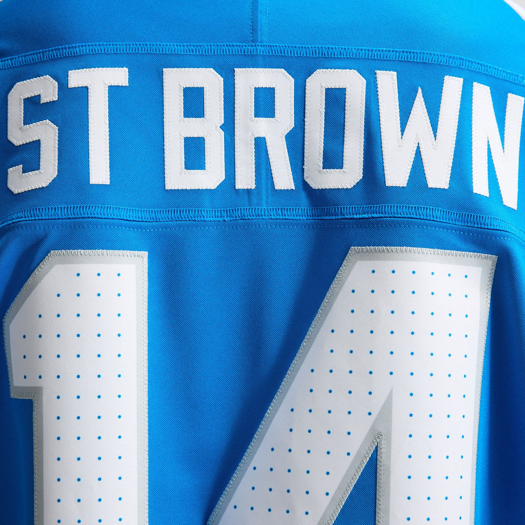 Men's Detroit Lions Amon Ra St Brown Nike Blue Team Vapor Fuse Stitched Limited Jersey
