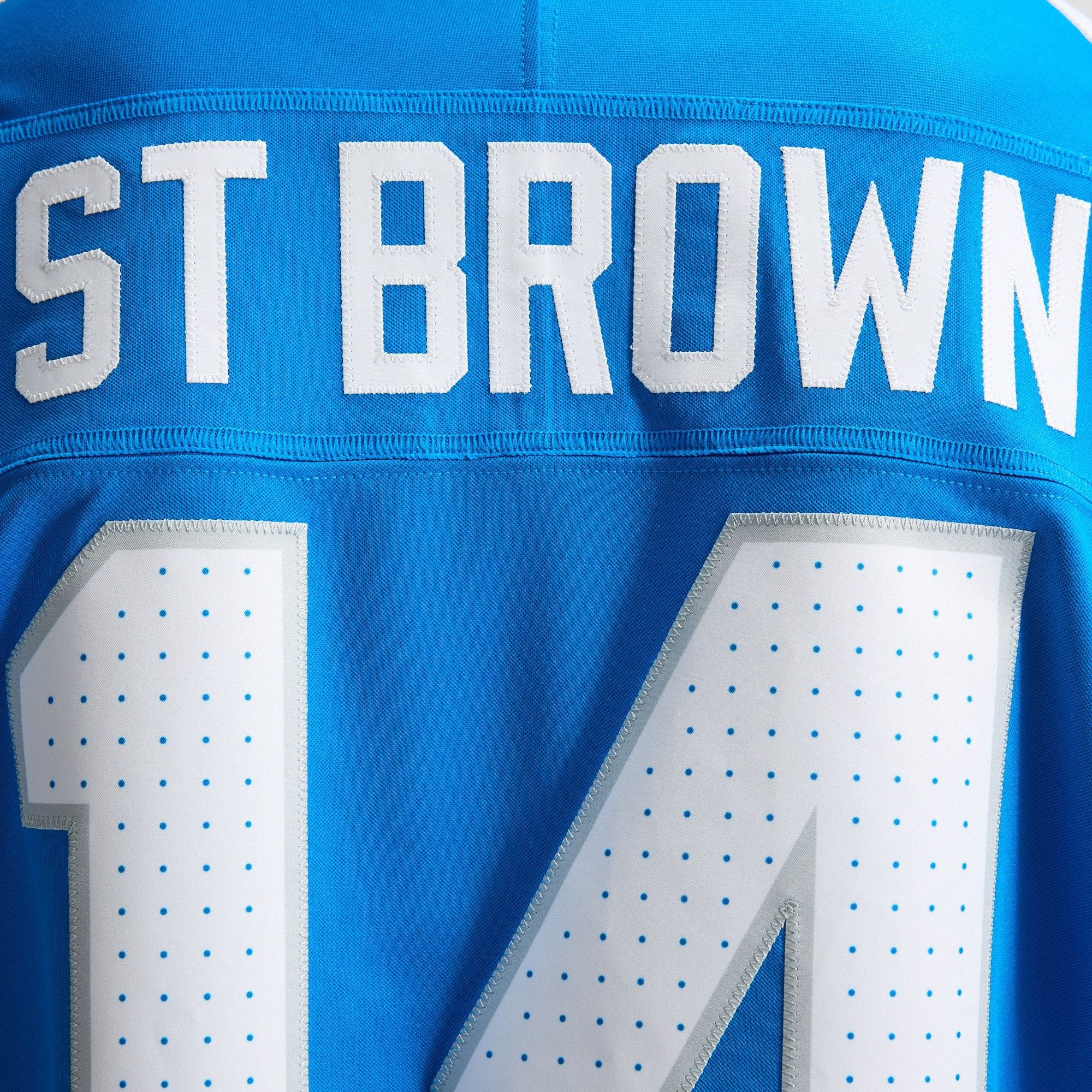 Men's Detroit Lions Amon Ra St Brown Nike Blue Team Vapor Fuse Stitched Limited Jersey