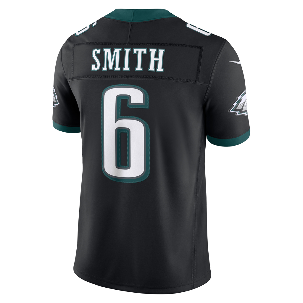 Men's Philadelphia Eagles Devonta Smith Nike Black Alternate Vapor Fuse Stitched Limited Jersey